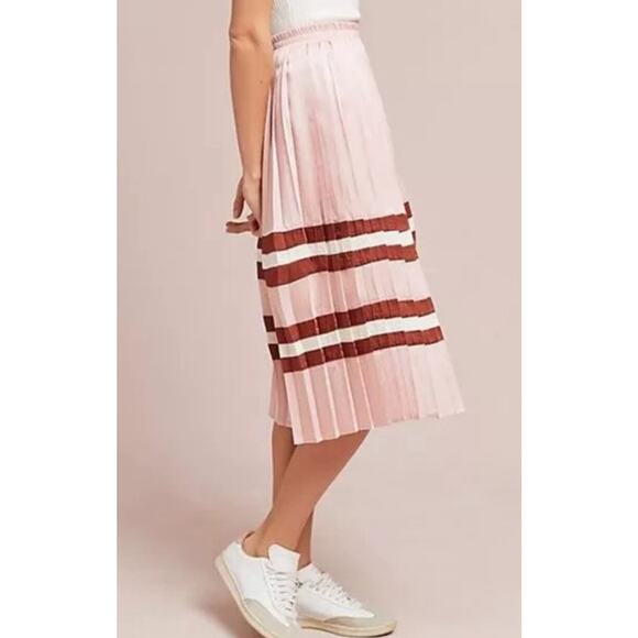 Endless rose Sporty Pleated striped Skirt S Size Medium pink color - Picture 1 of 5